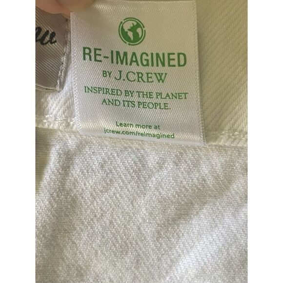 J Crew White High Rise Women’s Utility Pants 29P Cotton Cropped Fit - Picture 4 of 9